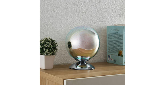 TISCHLEUCHTE Galaxy 20/25 cm  - Chromfarben, LIFESTYLE, Glas/Metall (20/25cm) - Novel