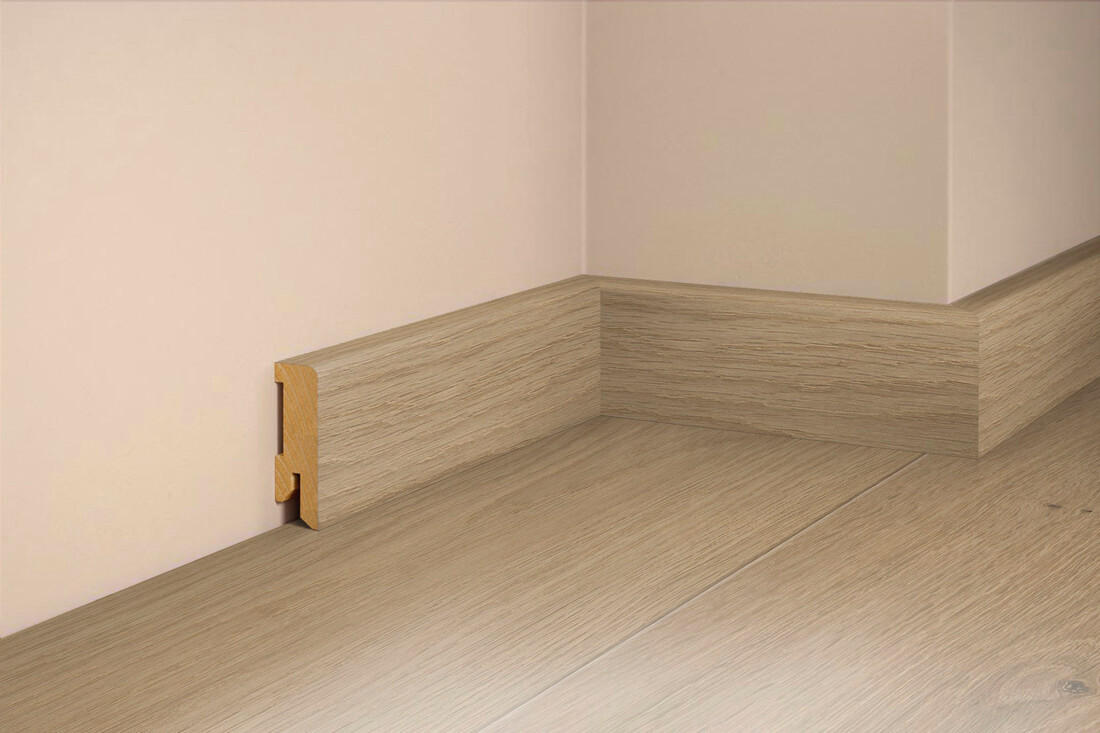 SOCKELLEISTE, Eiche Crema Pur  - Basics, Holz (250/5/1,6cm) - Tilo