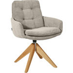 ARMLEHNSTUHL  in Cord  - Sandfarben/Eichefarben, Design, Holz/Textil (63/90/69cm) - Johann Jakob