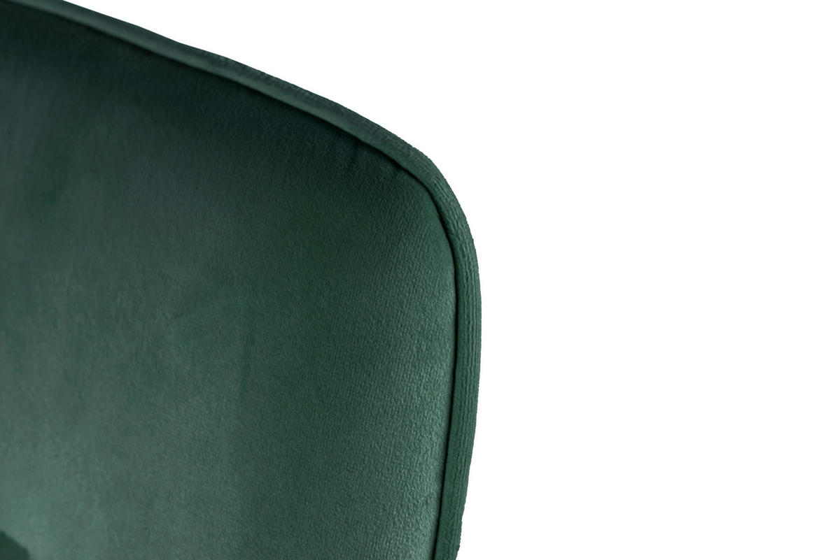 ARMLEHNSTUHL  in Samt  - Schwarz/Grün, MODERN, Textil/Metall (57/87/58,5cm) - Kayoom