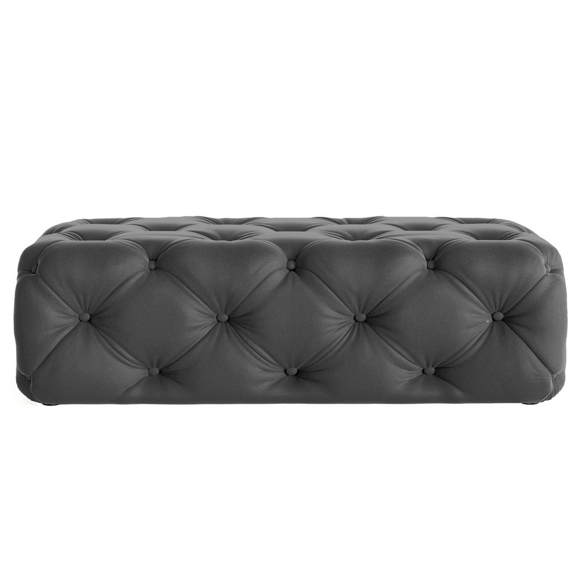 HOCKER in Textil Schwarz  - Schwarz, Design, Kunststoff/Textil (130/39/65cm) - P & B