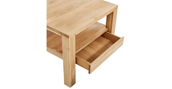 COUCHTISCH Wildeiche massiv 75/75/58 cm quadratisch Eichefarben  - Eichefarben, Natur, Holz (75/75/58cm) - Linea Natura