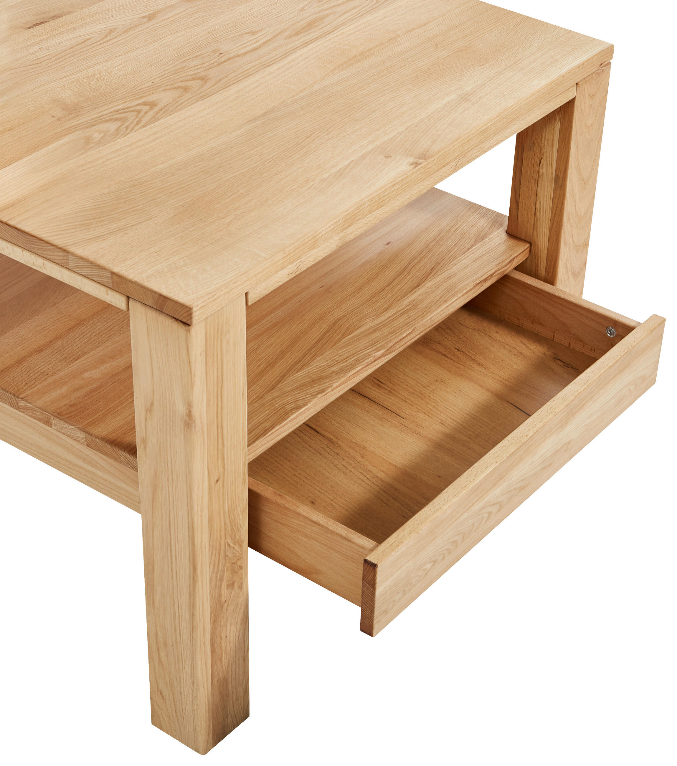 COUCHTISCH Wildeiche massiv 75/75/58 cm quadratisch Eichefarben  - Eichefarben, Natur, Holz (75/75/58cm) - Linea Natura