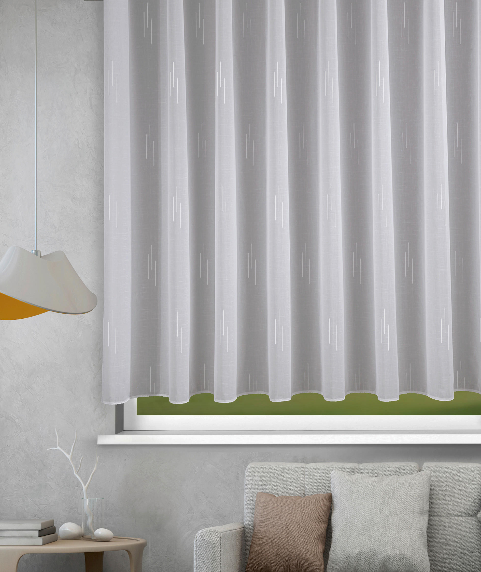 FERTIGSTORE  halbtransparent  450/160 cm   - Weiß, Basics, Textil (450/160cm)