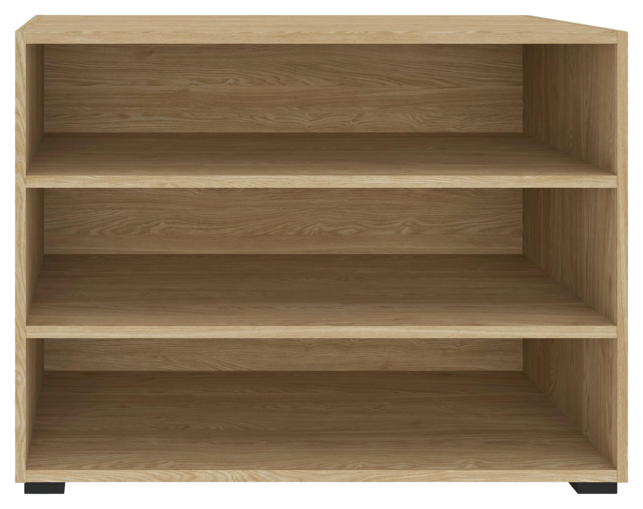 REGÁL, farba duba, 91/67/40 cm - čierna/farba duba, Konventionell, kompozitné drevo/plast (91/67/40cm) - Hom`in