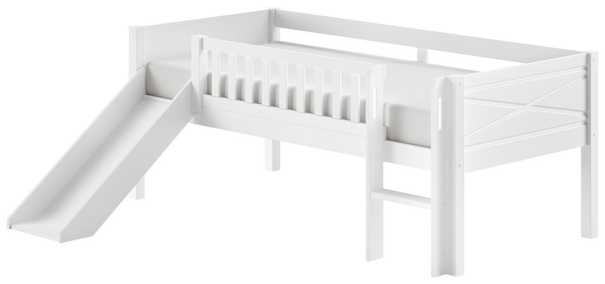 SPIELBETT Kiefer teilmassiv 90/200 cm Weiß  - Weiß, MODERN, Holz (90/200cm) - Vipack