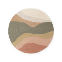 WOLLTEPPICH Wohnzimmer 160 cm Chelsea Flood Creme, Multicolor rund  - Multicolor/Creme, Basics, Textil (160cm) - Ted Baker