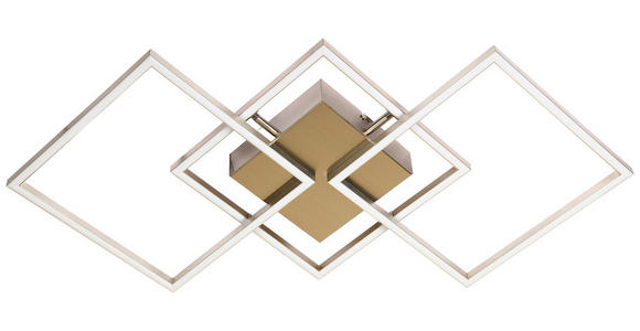 LED-DECKENLEUCHTE 75,5/37/6 cm - Nickelfarben, Trend, Kunststoff/Metall (75,5/37/6cm) - Novel