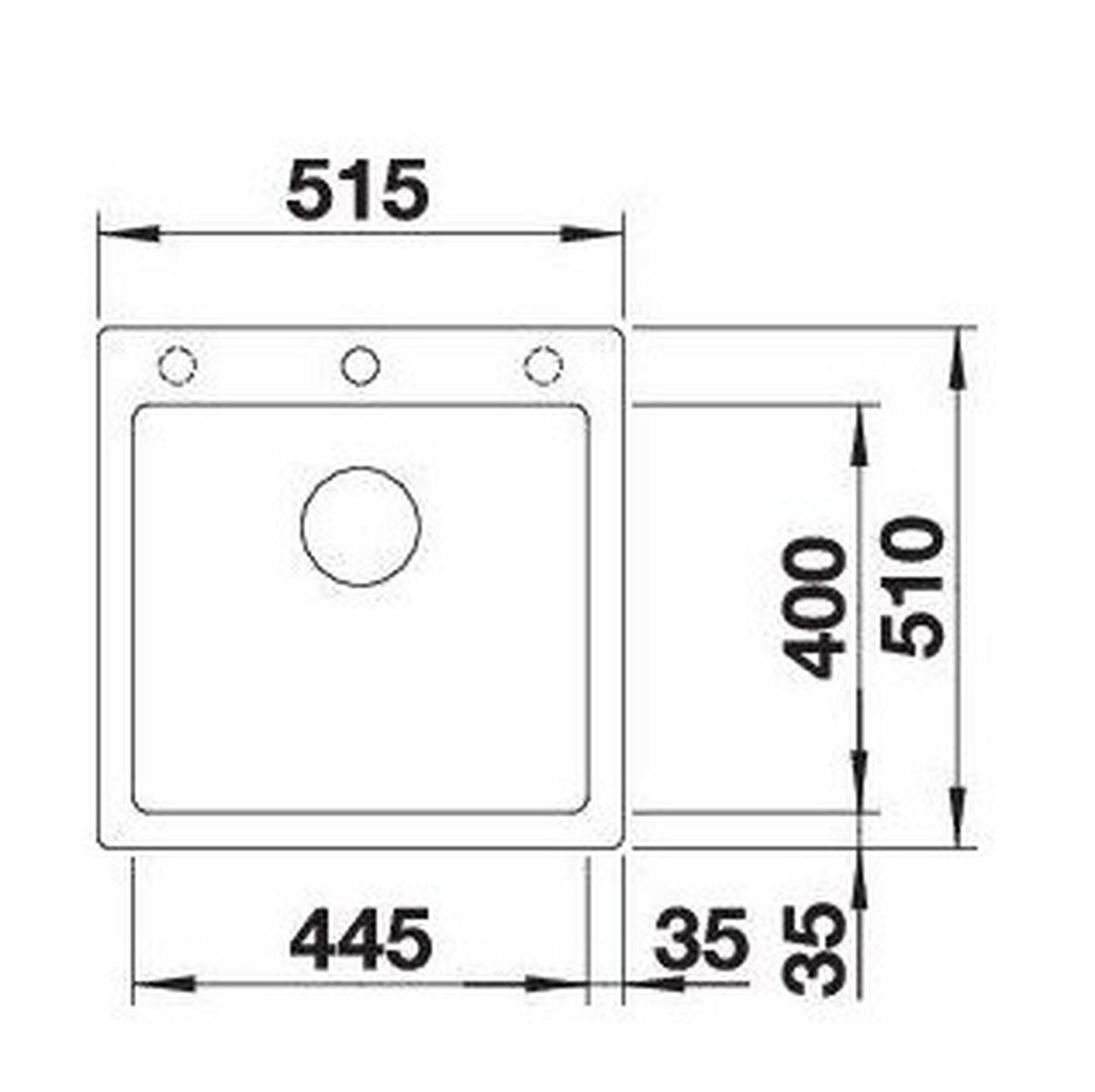 SPÜLE 523680  - Weiß, Basics, Stein (51,5/22/51cm) - Blanco