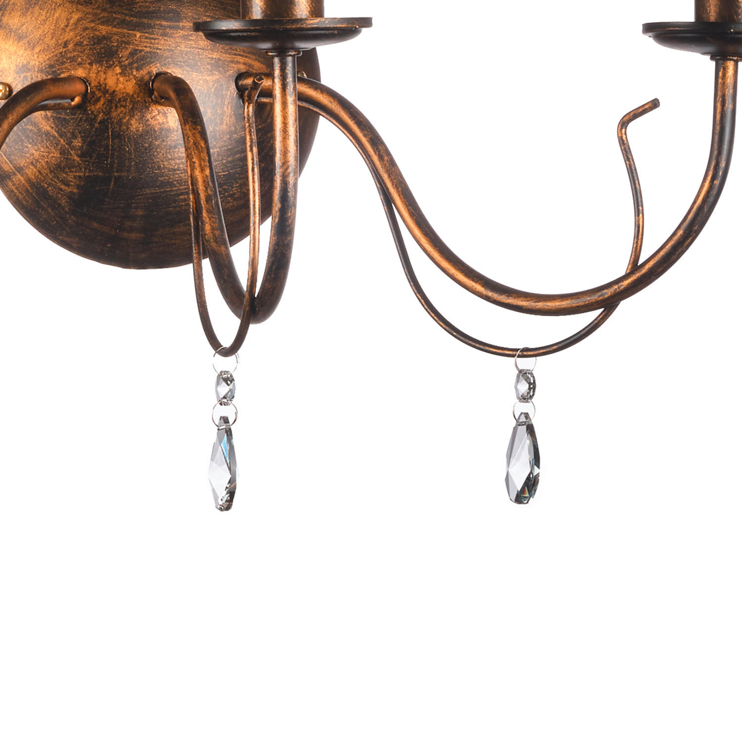 WANDLEUCHTE 56/37/40 cm   - Cognac, KONVENTIONELL, Glas/Textil (56/37/40cm)
