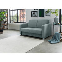 SCHLAFSOFA Chenille Mintgrün  - Chromfarben/Mintgrün, Basics, Kunststoff/Textil (159/88/87cm) - Livetastic