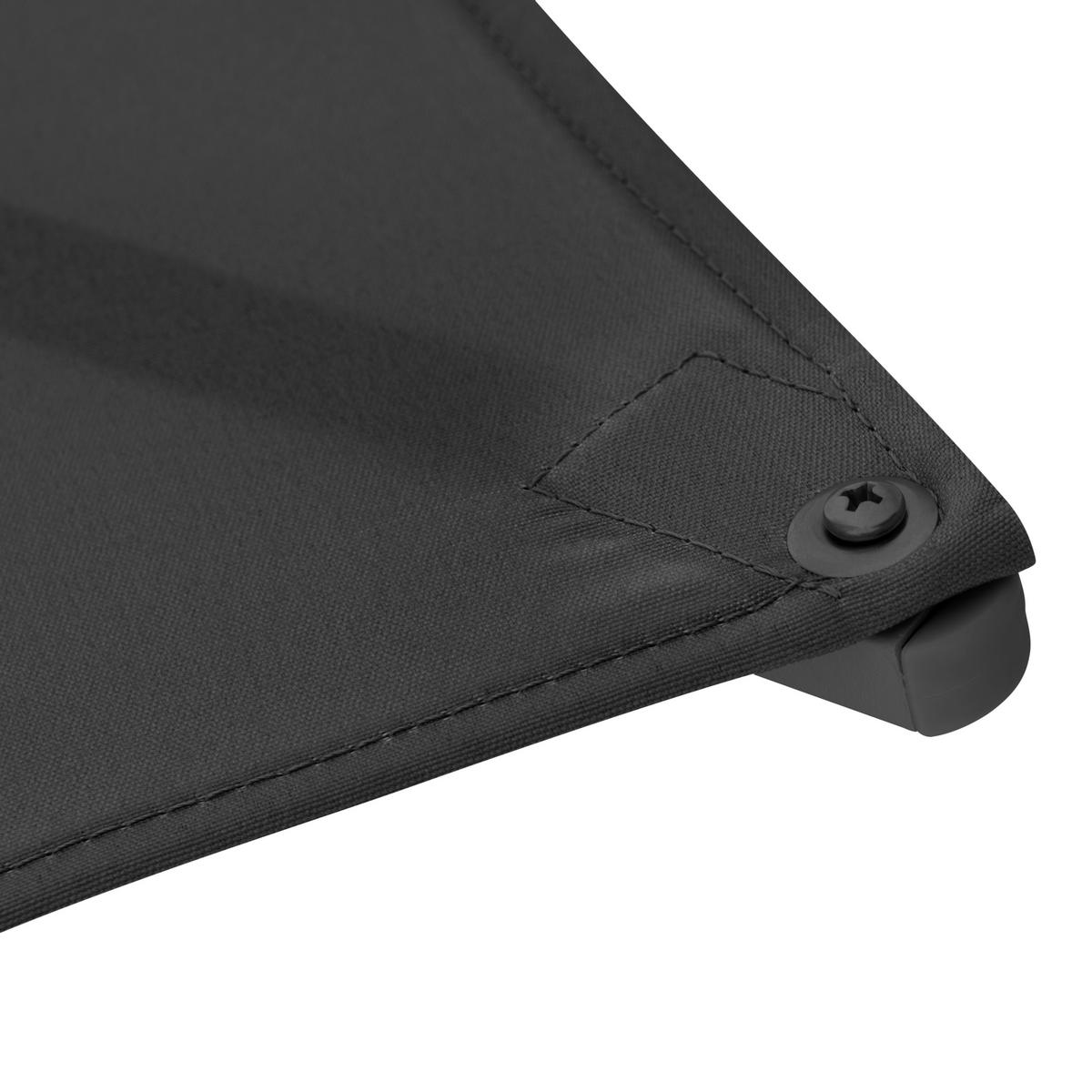 SONNENSCHIRM ca. 180x130 cm  - Schwarz/Grau, Basics, Textil/Metall (180/130cm) - Doppler