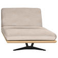OTTOMANE Palermo in Flachgewebe Sandfarben  - Sandfarben/Beige, Design, Holz/Textil (114/92/165cm) - Dieter Knoll