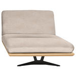 OTTOMANE Palermo in Flachgewebe Sandfarben  - Sandfarben/Beige, Design, Holz/Textil (114/92/165cm) - Dieter Knoll