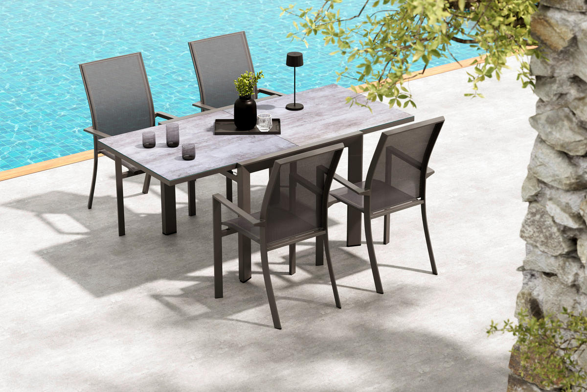 STOLICA SLOŽIVA  svijetlo siva, tamno siva  metal, tekstil      - tamno siva/svijetlo siva, Design, metal/tekstil (56/88/64cm) - Amatio
