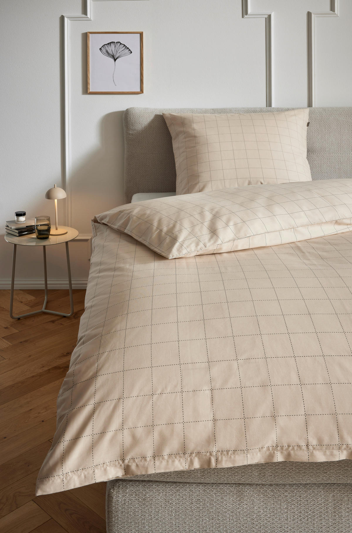 BETTWÄSCHE JustB! by Bettina Zimmermann Satin 135/200 cm  - Greige/Beige, Design, Textil (135/200cm) - Musterring