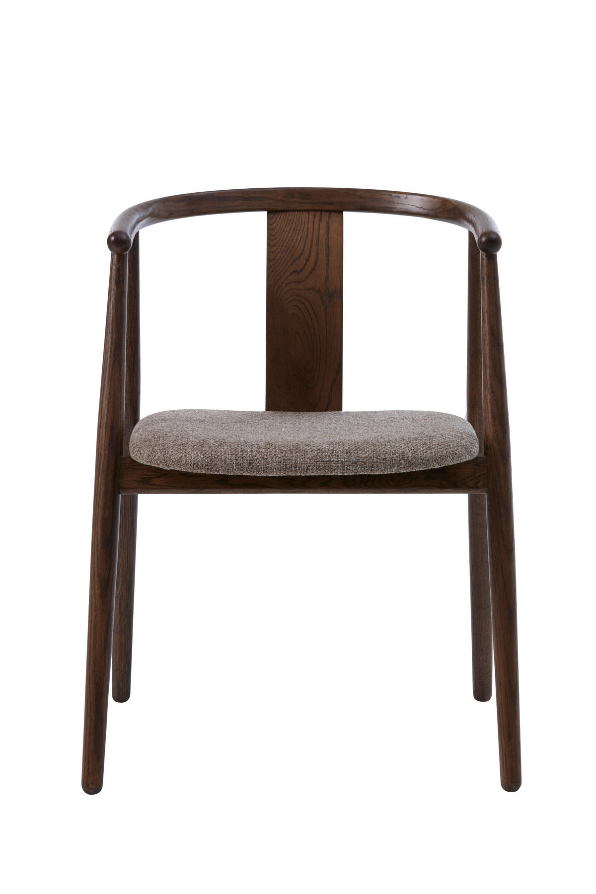 ARMLEHNSTUHL  in Webstoff  - Eiche dunkel/Naturfarben, Basics, Holz/Textil (59/76,6/52cm) - Boxxx