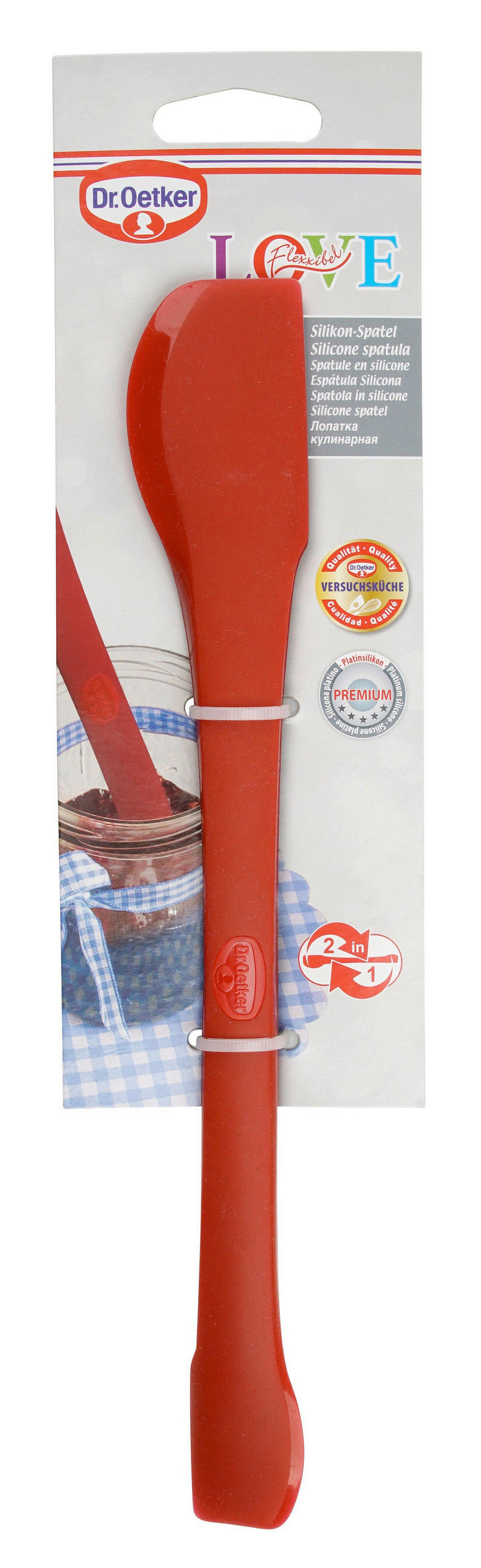 TÉSZTAKAPARÓ LAPÁT - piros, Basics, műanyag (27cm) - Dr.Oetker