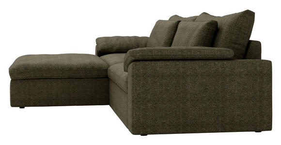 ECKSOFA  in Webstoff Grün  198/306 cm  - Schwarz/Grün, MODERN, Kunststoff/Textil (198/306cm) - Carryhome