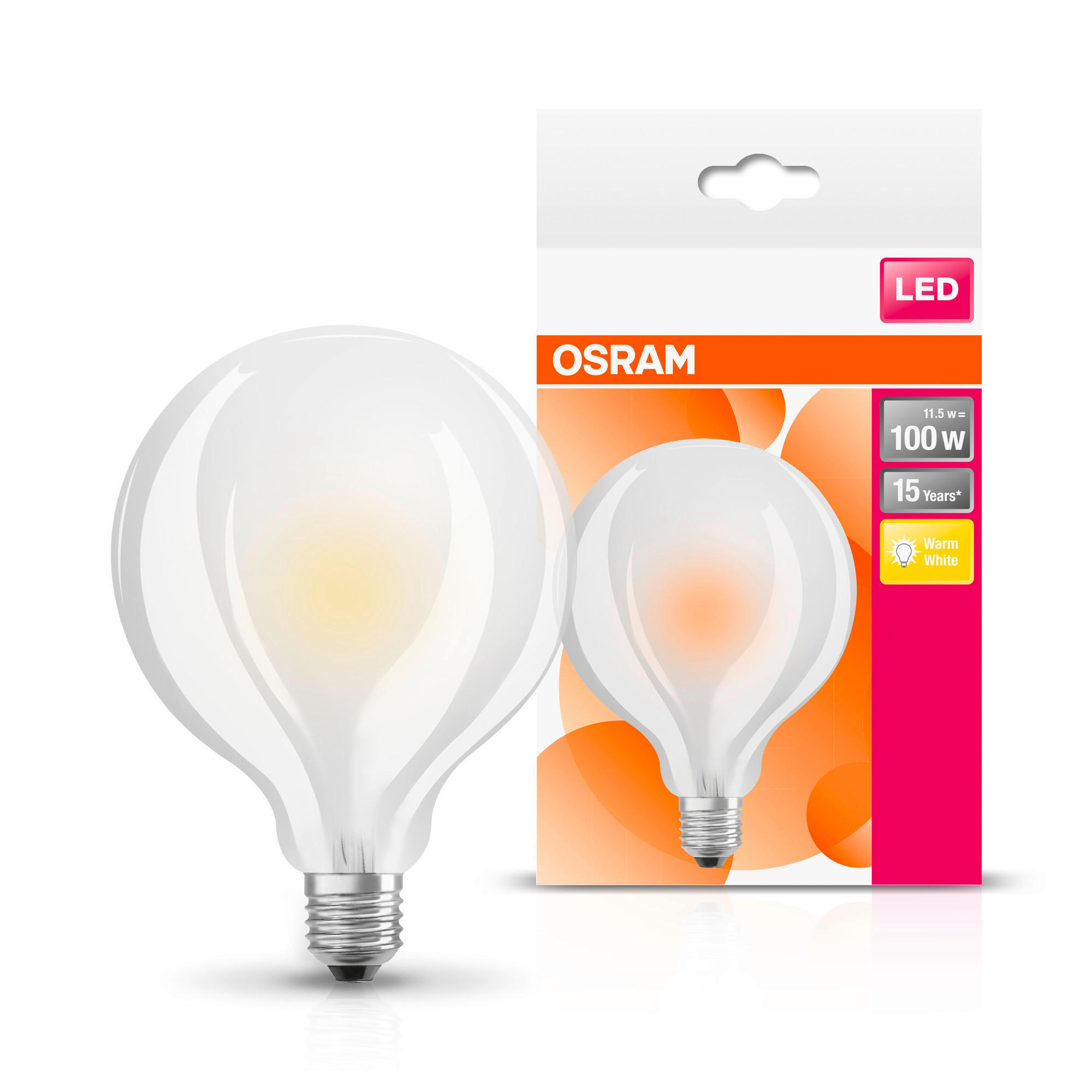LED-LEUCHTMITTEL   E27 11 W 1521 lm  - Weiß, Basics, Glas (9,5cm) - Osram