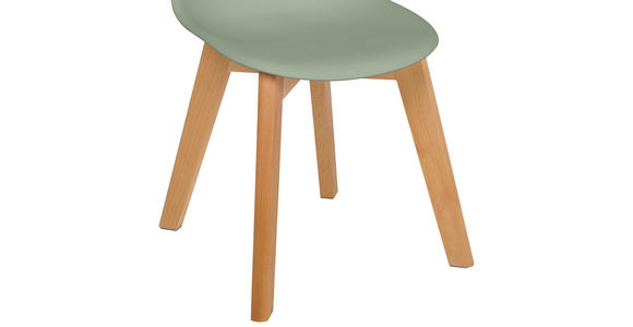 KINDERSTUHL - Buchefarben/Grün, Trend, Holz/Kunststoff (31/57/38cm) - My Baby Lou