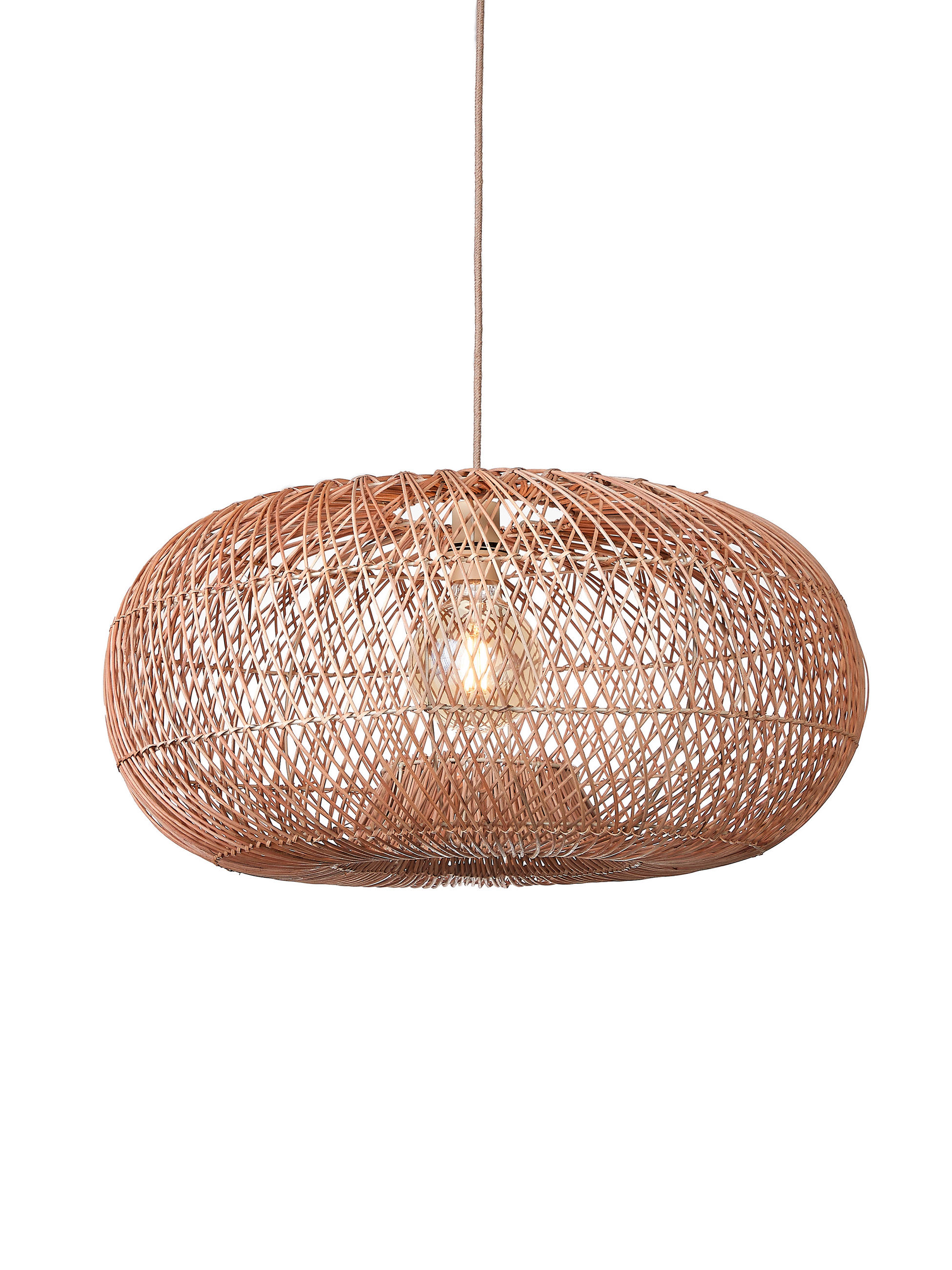 HÄNGELEUCHTE Good & Mojo 70/34 cm   - Naturfarben, Basics, Holz (70/34cm) - Good & Mojo