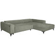 ECKSOFA  in Chenille Mintgrün  279/222 cm  - Schwarz/Mintgrün, KONVENTIONELL, Kunststoff/Textil (279/222cm) - Hom`in