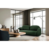 SCHLAFSOFA ROMA  mit Struktur Dunkelgrün  - Dunkelgrün/Schwarz, Design, Textil (230/90/105cm) - MID.YOU