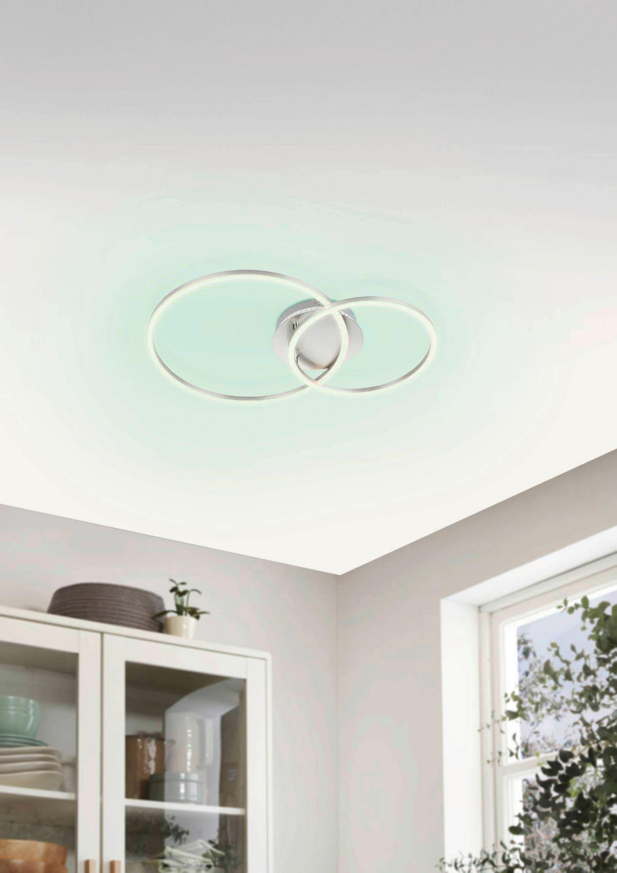 TAKLAMPA 9,5 W  - vit/silver, Basics, metall/plast (39/55cm) - Eglo