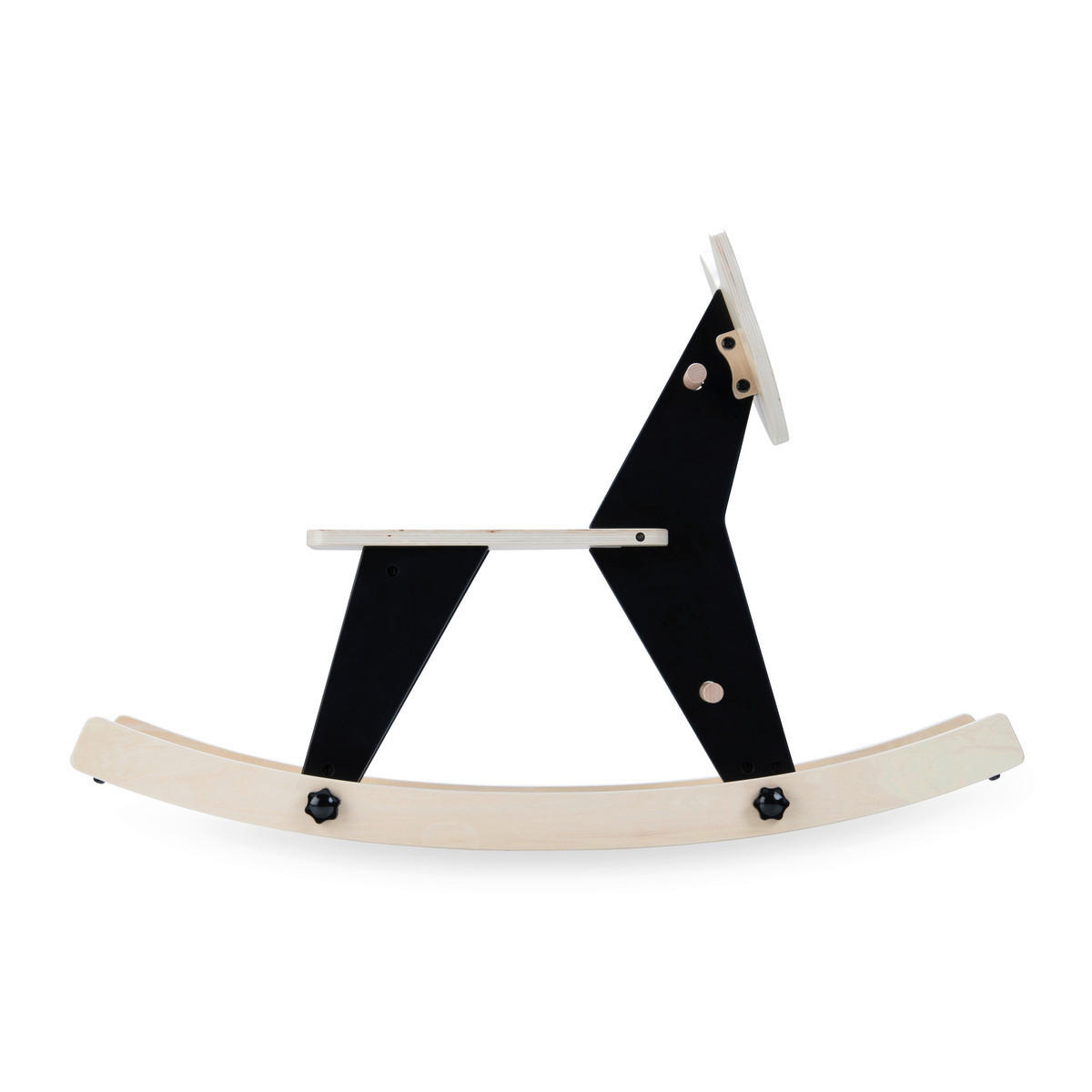 SCHAUKELTIER ROCK N SWING  - Schwarz/Weiß, Basics, Holz (32,5/55/82cm) - Hauck