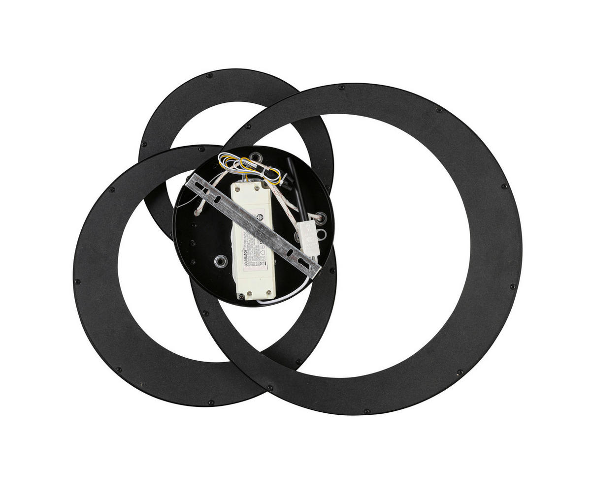 LED-DECKENLEUCHTE 54,2/46,8/11 cm    - Messingfarben/Schwarz, Design, Kunststoff/Metall (54,2/46,8/11cm) - Novel