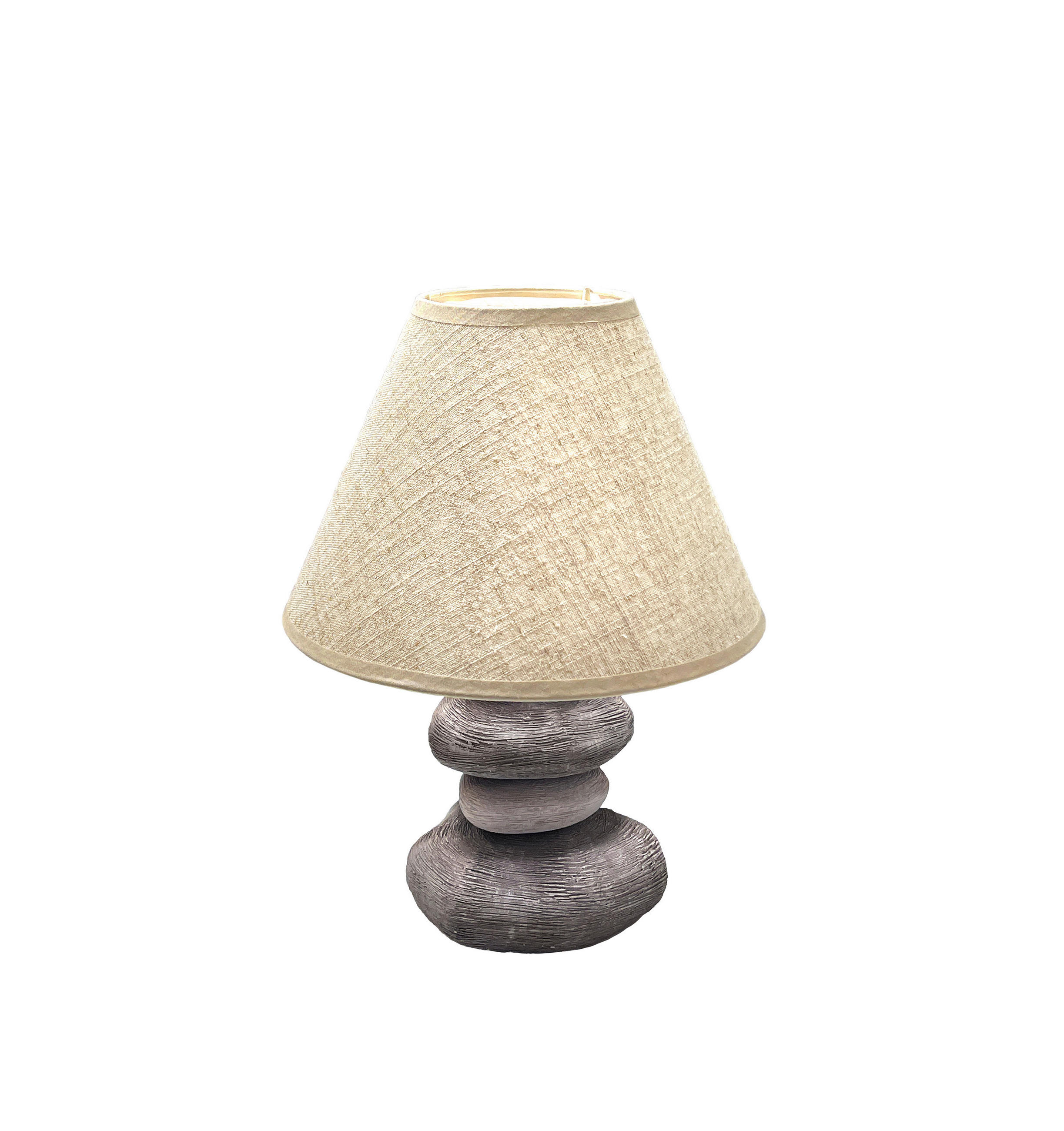 STOLNÁ LAMPA, E14, 25/33,50 cm  - hnedá/svetlohnedá, Basics, textil/keramika (25/33,50cm) - Fischer & Honsel