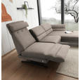 ECKSOFA  in Flachgewebe Taupe  279-327/176-217 cm  - Taupe/Schwarz, Design, Textil/Metall (279-327/176-217cm) - Dieter Knoll