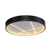 Plafonieră Cu Led    40/40/4,5 cm  - negru, Design, plastic/metal (40/40/4,5cm)