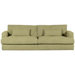 BIGSOFA in Cord Hellgrün  - Schwarz/Hellgrün, ROMANTIK / LANDHAUS, Kunststoff/Textil (270/67/120cm) - Landscape
