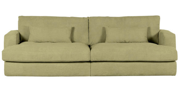 BIGSOFA Cord Hellgrün  - Schwarz/Hellgrün, ROMANTIK / LANDHAUS, Kunststoff/Textil (270/67/120cm) - Landscape