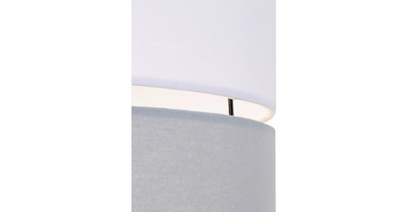 HÄNGELEUCHTE 37/120 cm  - Hellgrau/Weiß, MODERN, Kunststoff/Textil (37/120cm) - Novel