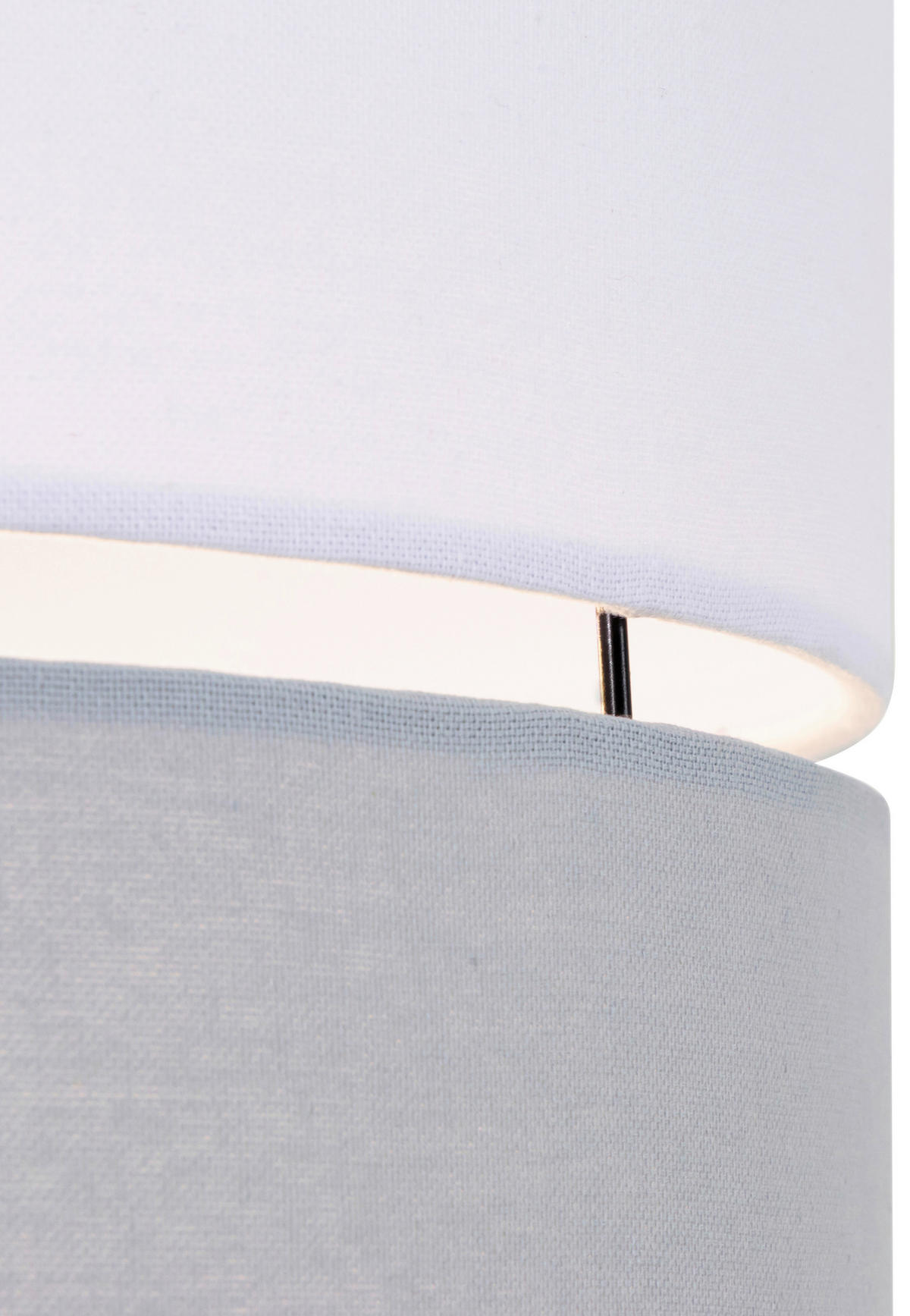 HÄNGELEUCHTE 37/120 cm   - Hellgrau/Weiß, MODERN, Kunststoff/Textil (37/120cm) - Novel
