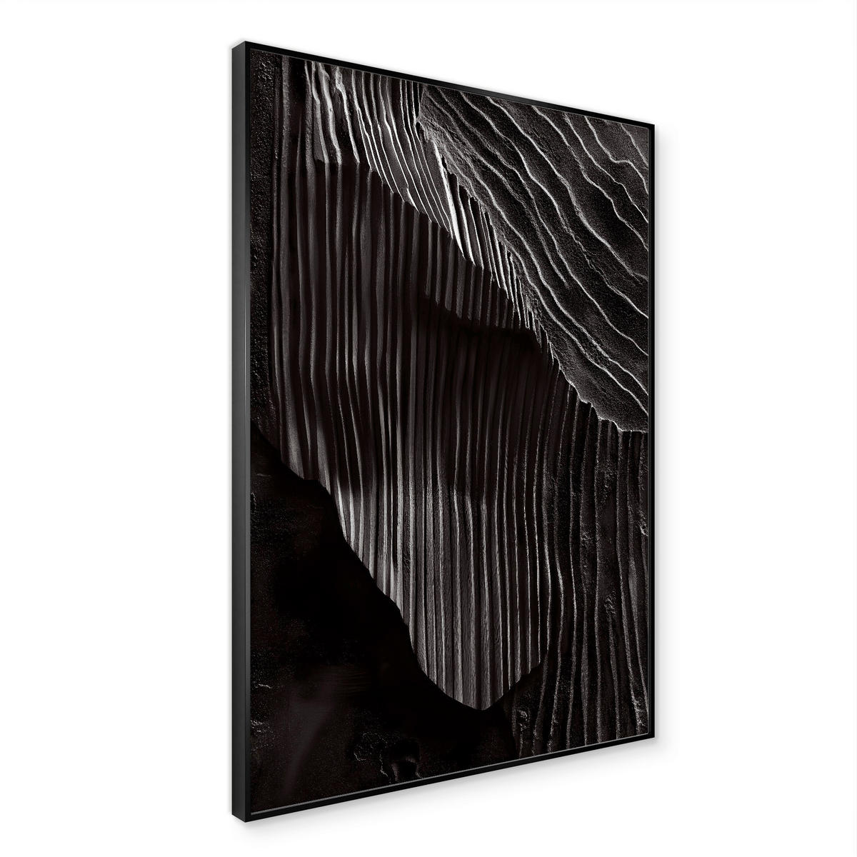 LEINWANDBILD Abstraktes 70/100 cm  - Schwarz/Weiß, Basics, Holz/Textil (70/100cm)