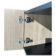 LOWBOARD LINO in 150/50/40 cm - Eichefarben/Schwarz, Design, Holzwerkstoff/Metall (150/50/40cm) - Xora