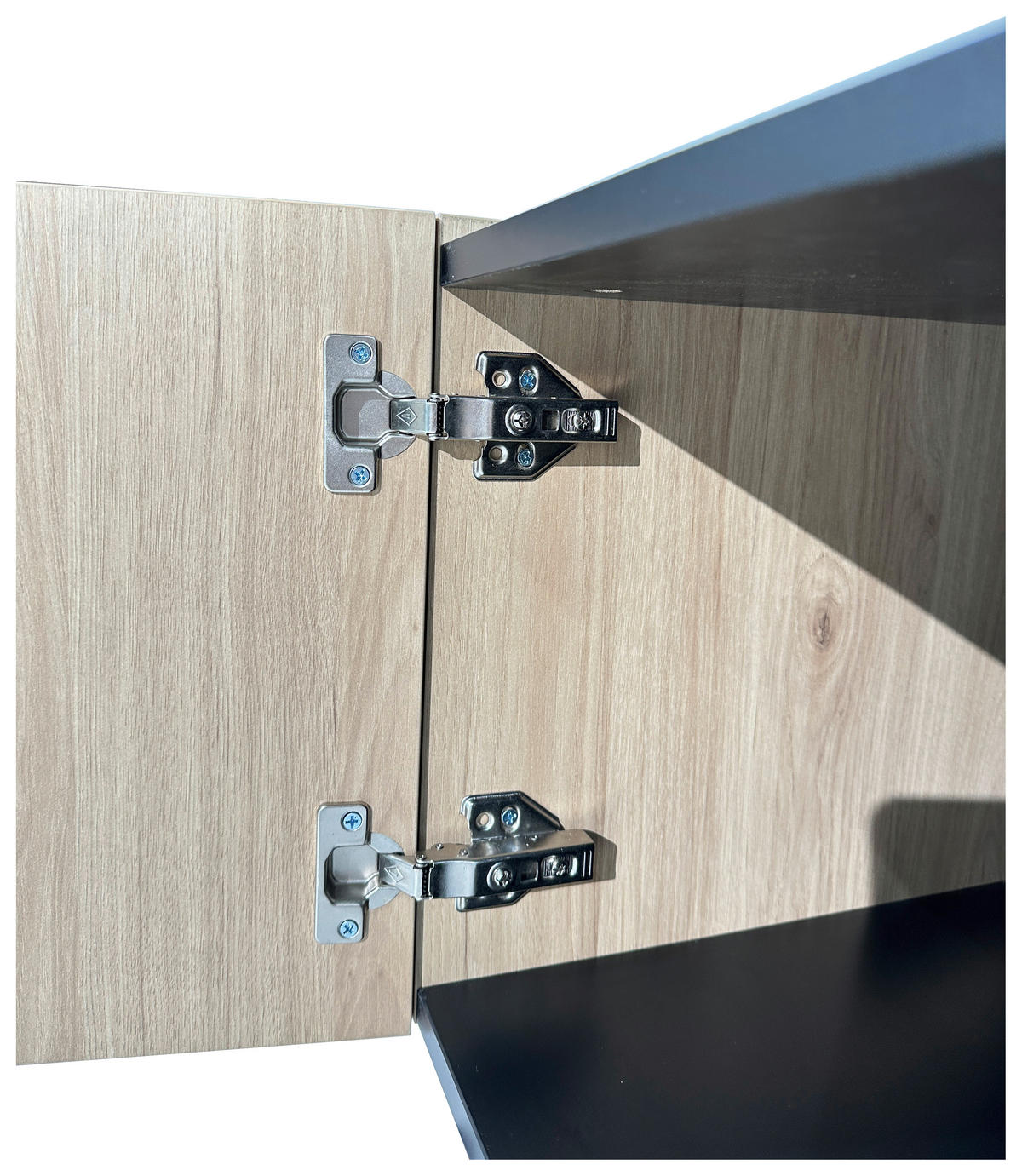 LOWBOARD LINO  in 150/50/40 cm  - Eichefarben/Schwarz, Design, Holzwerkstoff/Metall (150/50/40cm) - Xora