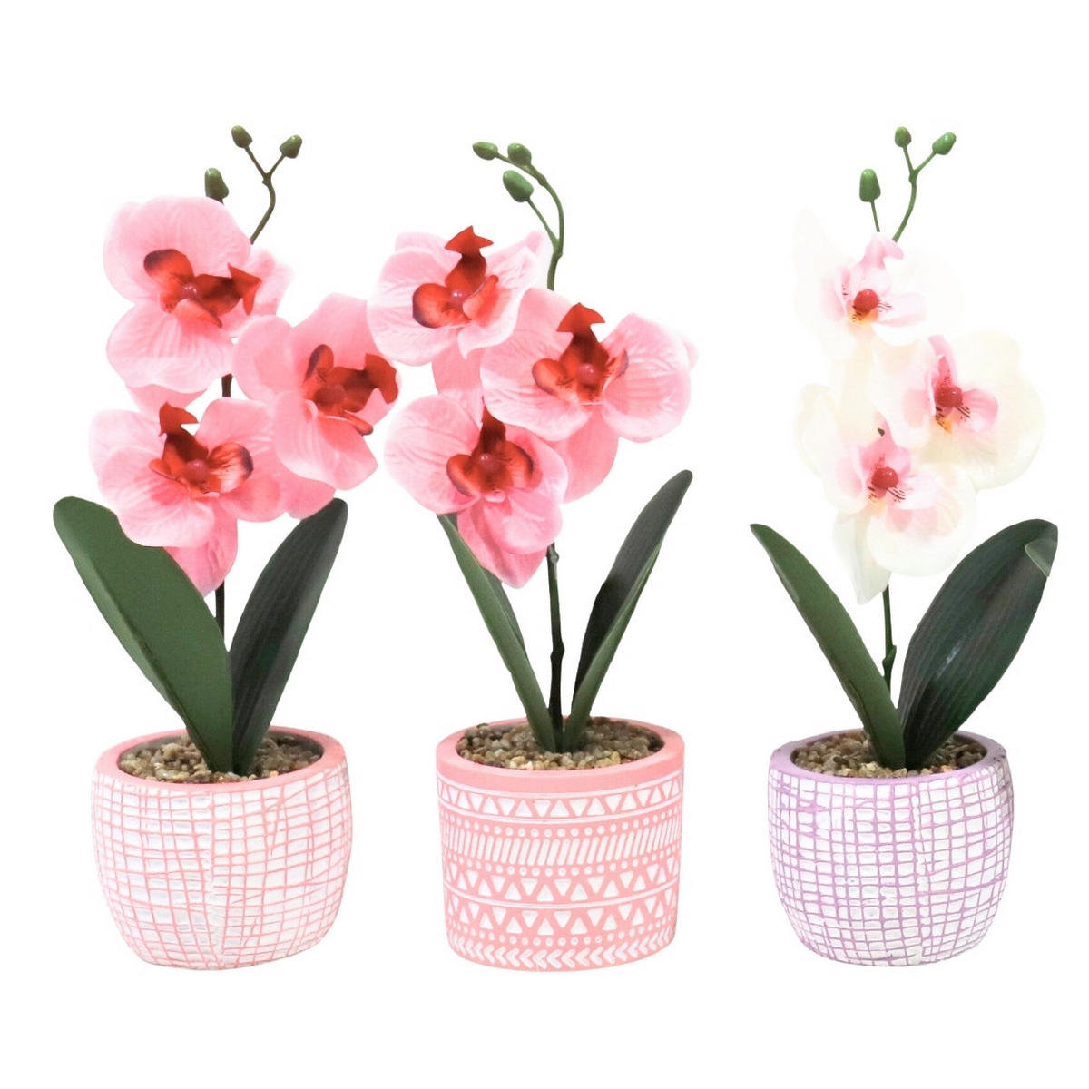 VEŠTAČKI CVET - ružičasta/bela, Osnovno, plastika (15/12/28cm)