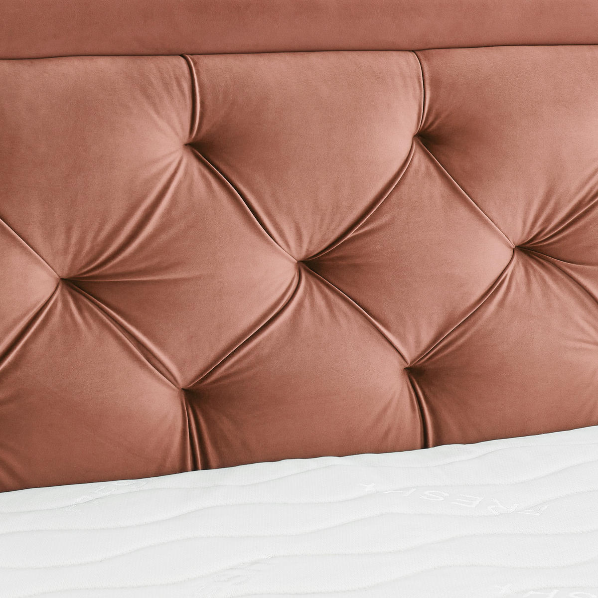 BOXSPRINGBETT 180/200 cm  in Altrosa  - Schwarz/Altrosa, Konventionell, Textil/Metall (180/200cm) - Boxxx