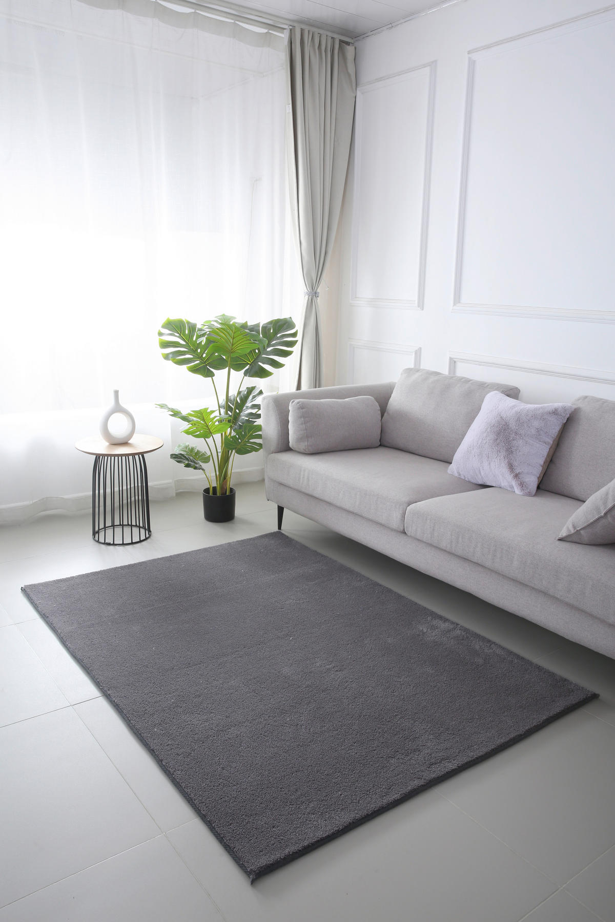 SZŐTT SZŐNYEG   - szürke, Basics, textil (70/140cm)