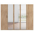 DREHTÜRENSCHRANK 251/197/60 cm 5-türig Sonoma Eiche  - Silberfarben/Sonoma Eiche, Design, Glas/Holzwerkstoff (251/197/60cm) - Novel