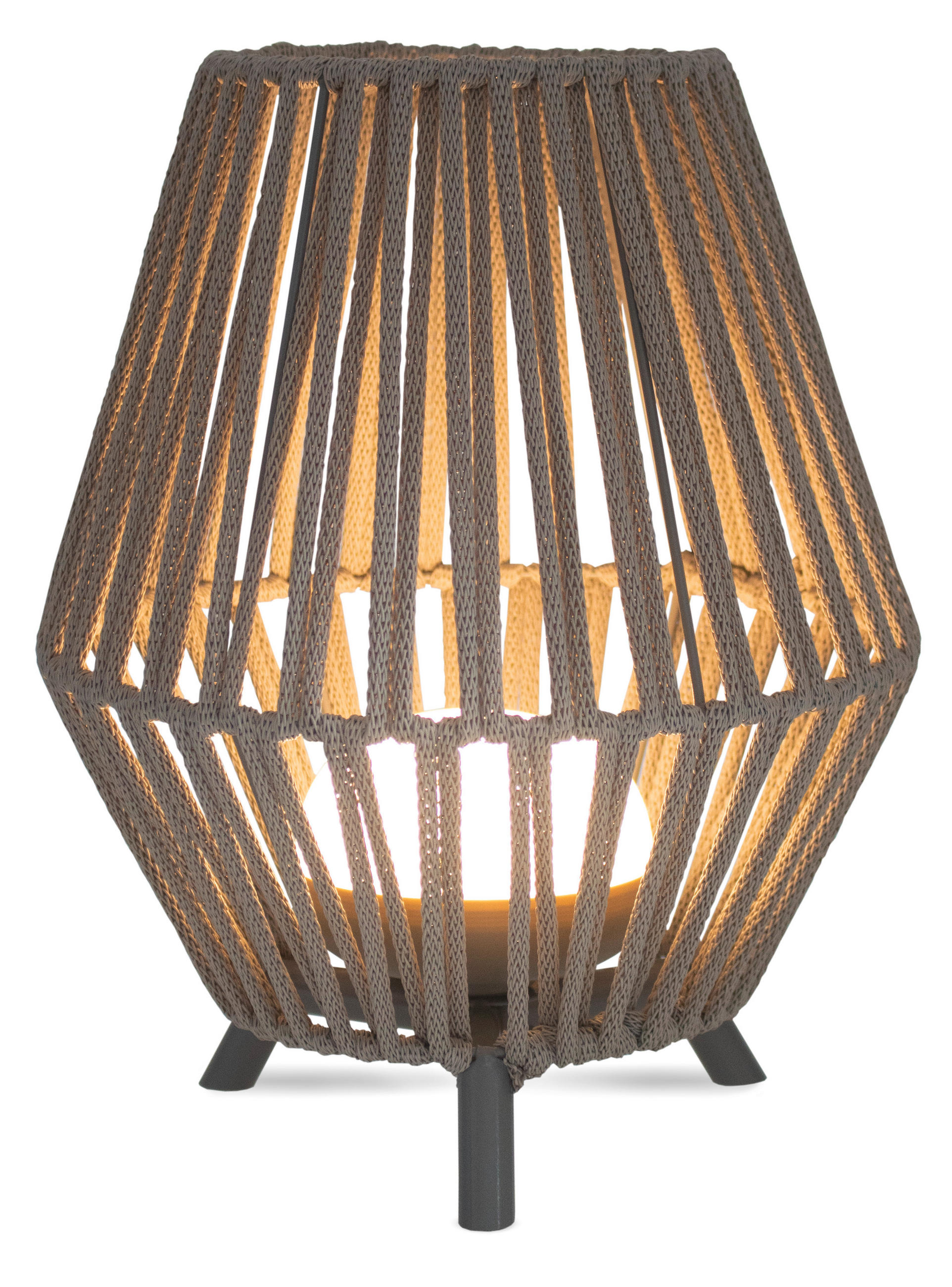 LED-AUßENLEUCHTE Conta 25.5/32.5/25.5 cm   - Taupe, Natur, Kunststoff (25.5/32.5/25.5cm) - New Garden