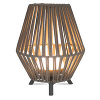 LED-AUßENLEUCHTE Conta 25.5/32.5/25.5 cm   - Taupe, Natur, Kunststoff (25.5/32.5/25.5cm) - New Garden