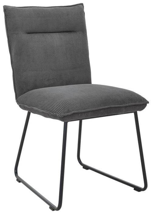 STUHL - Anthrazit/Schwarz, Design, Textil/Metall (47/87/62cm) - Johann Jakob