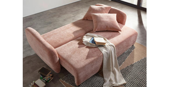 SCHLAFSOFA Flachgewebe Altrosa  - Schwarz/Altrosa, KONVENTIONELL, Kunststoff/Textil (250/74/108cm) - Carryhome