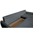 ECKSOFA Graphitfarben Chenille  - Buchefarben/Graphitfarben, KONVENTIONELL, Holz/Textil (244/163cm) - Carryhome